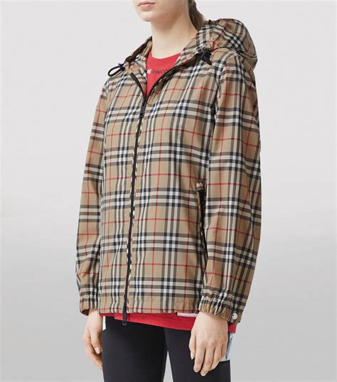 burberry check hooded jacket|burberry lightweight hooded jacket.